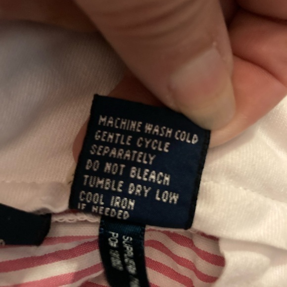 Polo Golf Ralph Lauren Men’s Seersucker Shorts Preppy Pink White Size 34 - Picture 9 of 9